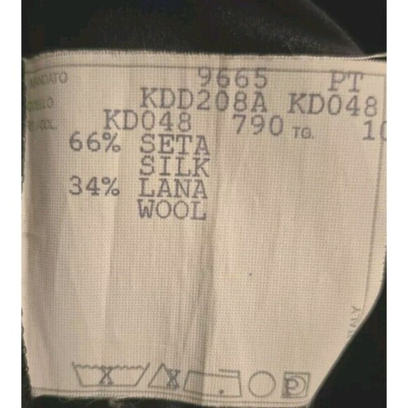 Michael Kors Collection Silk Wool Dress Pants Women's 10 Black Made In Italy - Picture 5 of 6